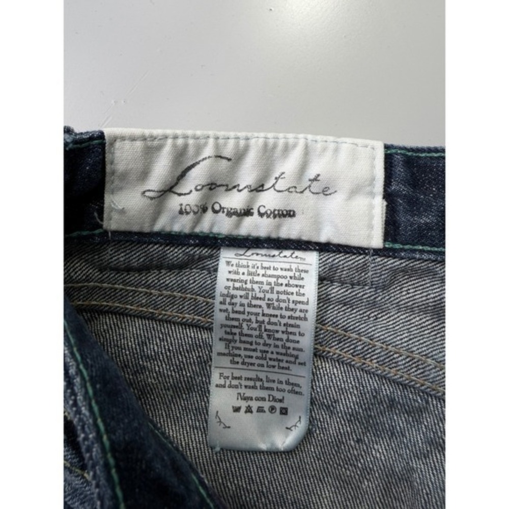 Loomstate Mens 100% Organic Cotton Straight Leg Indigo Blue Jeans Size 30 - Picture 3 of 9